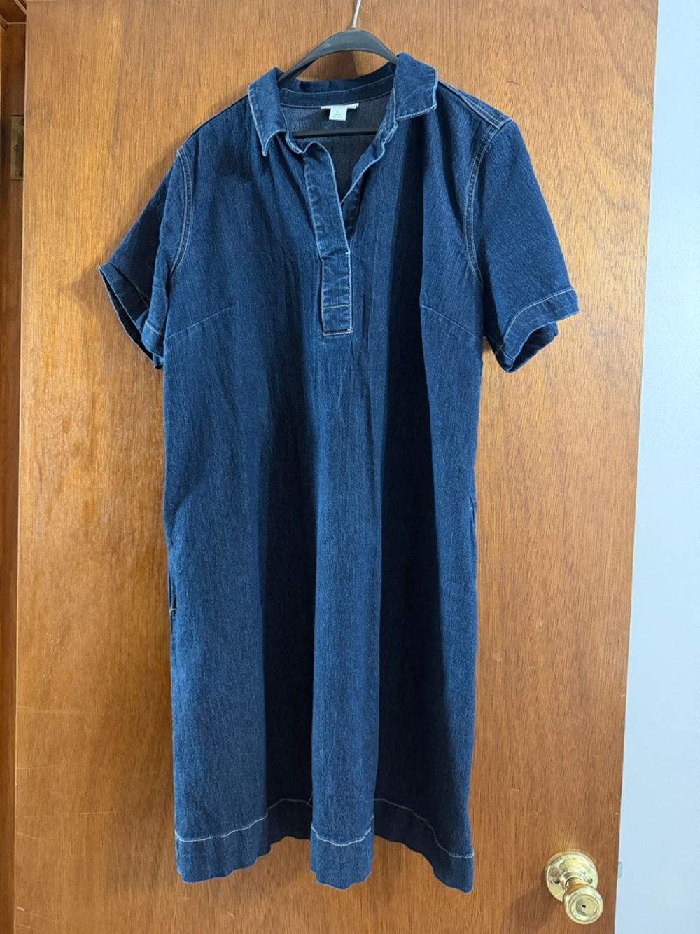 Liz Claiborne Dark Denim Short-Sleeve Shirt Dress